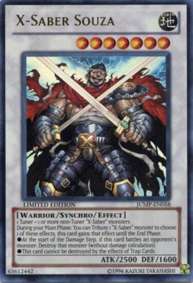 YuGiOh Shonen Jump Ultra Rare X-Saber Souza JUMP-EN058