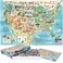 Puzzles for Adults 1000 Pieces - Illustrated US Map Puzzle - United States USA 1000 Piece Puzzle for Adults and Kids Puzzles - 100% Recycled Cardboard by bopster