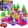 Desire Deluxe Magnetic Tiles Building Blocks Toy - STEM Educational Magnet Set for Kids, Creativity Preschool Learning Sensory Montessori Toddler Toys for Boys &amp; Girls 3+ Years Old - 57PC