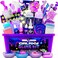 Original Stationery Galaxy Slime Kit, Slime Maker Set with Glow in The Dark Stickers, Dark Powder to Make Glitter &amp; Galactic Slimes, Fun Slime Kit for Girls 10-12 and Easter Gifts for Girls 8-12