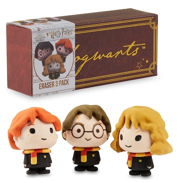 Harry Potter Rubbers Erasers, Kids' Play Action Figures 3 Pack, Harry Potter Gifts for Girls Boys