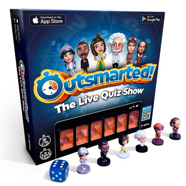 Outsmarted - The Live Quiz Show Board Game   Kids, Teens &amp; Adults   The Ultimate Family Game Night   Age 8+   Perfect for 2-24 Players   10,000+ Multimedia Questions   2025 Edition