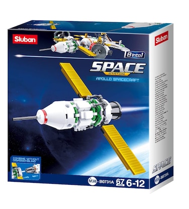 Sluban M38-B0731A Space-Apollo Spacecraft (67 Pieces), Multicolored