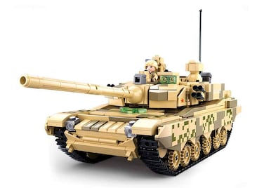 Sluban M38-B0790 Model Bricks-99A Main Battle Tank 2In 1 893pcs, Multicolored