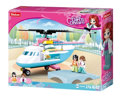 Sluban M38-B0798 Girls Dream Helicopter 163pcs, Multicolored