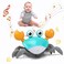 XONTEUS Crawling Crab Baby Toy - Infant Tummy Time for 6-12 Learning Crawl Toys 1 Year Old Boy Music Dancing 1st Birthday Gifts Lights Walking for Toddler Toys Age 1-2