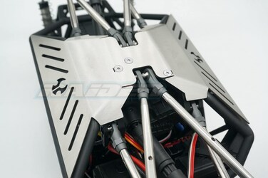 Raidenracing Stainless Steel Center Skid Plate Panel Gear Box Protector Guard for 1/10 Capra UTB 1.9 Unlimited Trail Buggy