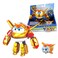 Super Wings 5" Transforming 2-Pack Supercharged Golden Boy &amp; Super Pet with Light Effect, Season 7 Airplane to Robot Transformer Toys, Preschool Birthday Gifts for Kids 3+