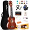 ADM Ukulele for Beginners Hawaiian Wood Ukelele Kit for Kids Adult Student Starter Professional Ukalelee Pack Bundle with Free Lessons Gig Bag Strap Nylon String Tuner (Brown, 21 Inch)