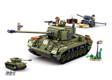 Sluban M38-B0860 Wwii-m261 Pershing Medium Tank 2in1