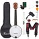 Kmise, 4, Banjolele Banjo Ukulele Concert Size 23 Inch, with Bag Tuner Strap Strings (Pickup Picks Ruler Wrench Bridge)