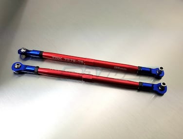 Raidenracing Red Turnbuckle with Aluminum Ends 5338R 5338A for 1/10 E-REVO Summit REVO 3.3 1pr