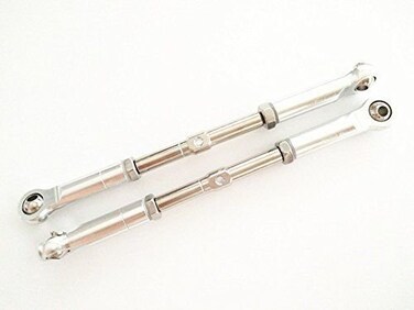 Raidenracing Adjustable Turnbuckles with Aluminum End for HPI Savage Flux X XL 4.6 5.9 HP Silver