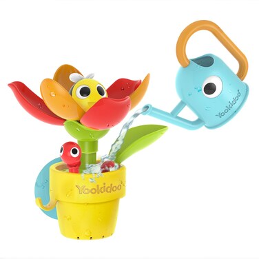 Yookidoo Toddler Baby Bath Toy (Ages 1-3) Pop-Up Bee Flower Sprinkler - Garden Adventure Set with Watering Can (Mold Free) Attach to Any Tub or Shower Fun for Bath time - Great for Boys,Girls,&amp; Kids