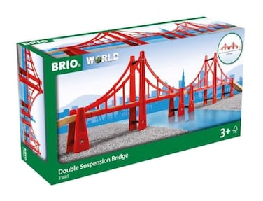 BRIO World - 33683 Double Suspension Bridge   Toy Train Set Accessory for Kids &amp; Toddlers Age 3 and Up   Compatible with All BRIO Railway Sets   FSC Certified