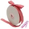 Red and White Gingham Ribbon, 5/8" x 25Yd Roll Picnic Craft Ribbon Red Buffalo Ribbon for Crafts Hair Accessories Craft and Christmas Gift Wrapping,5/8 Inch Polyester Woven Edge +60" Tape Measurement