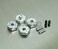 Raidenracing Aluminum Alloy 12mm X 5mm Wheel Hub Hex Drive Adaptor SCX10 CC01 F350 - Silver