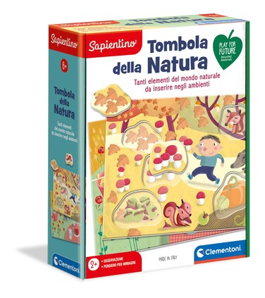 Clementoni - Tombola Della Natura Sapientino Educational Game, Multicoloured, 2 Years