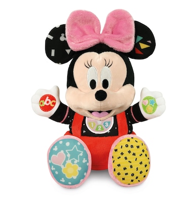 Clementoni Disney Baby Minnie Play and Learn Talking Plush Plush, Multi-Colour, Standard, 17304