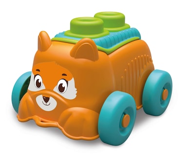 Clementoni Soft Clemmy - Touch and Play Sensory Puppy, Children 6-36 Months, Fox Shaped Binder Basket with 4 Bricks, Early Childhood Game, Develops Manual and Touch, Made in Italy, 17487