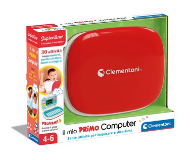 Clementoni - 17679 - Sapientino - My First Laptop, Interactive Educational Computer for Children 4 Years, Laptop for Children 30 Activities, Italian Version