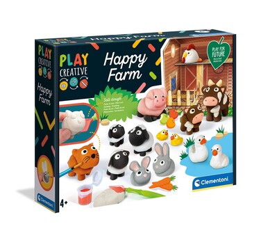 Clementoni Creative-The Animal Farm - Play for Future-100% Recycled Cardboard-Made in Italy, 4 Years+, 18601