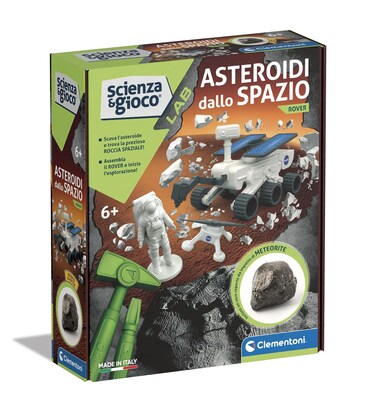 Clementoni - Science and Game Lab Space-Kit Exploration-Asteroid to Excavate, Playset Rover Explorer with Astronaut, Scientific Laboratory 6 Years, Made in Italy, Multicoloured, Medium, 19271