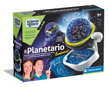 Clementoni - Scienza Lab Luminoso-Star Projector, Scientific Game 8 Years, Electronic Planetarium, Children's Astronomy, Solar System, Made in Italy, Multicoloured, 19341