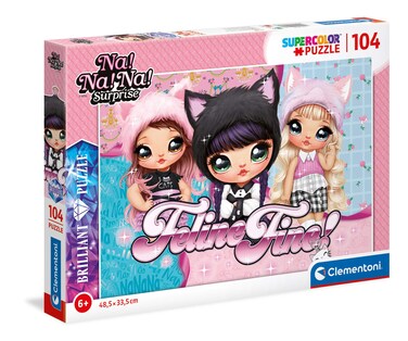 Clementoni 20184 Na Surprise Brilliant Surprise-104 Pieces-Jigsaw Kids Age 6-Made in Italy, Cartoon Puzzles, Multicoloured