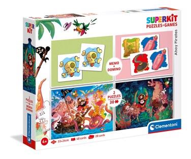 Clementoni 20266 Superkit ahoy Pirates Puzzles for Children-2x30 Pieces, Ages 4 Years Plus, Multi-Colour