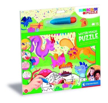 Clementoni 22245 Water Reveal Baby Dragons-15 Pieces-Jigsaw Puzzle for Kids Age 3, Multicoloured