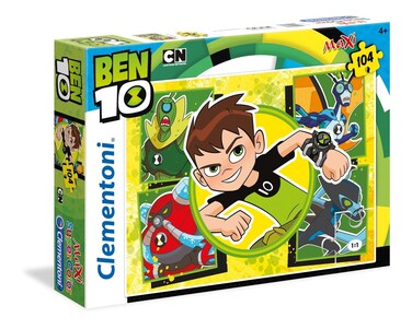 Clementoni 23717 Clementoni-23717-Supercolor Puzzle-Ben Ten-104 Maxi Pieces, Multi-Colour