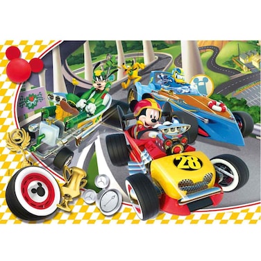 Clementoni 26976 Clementoni-26976-Supercolor Puzzle-Mickey and The Roadster Racers-60 Pieces, Multi-Colour