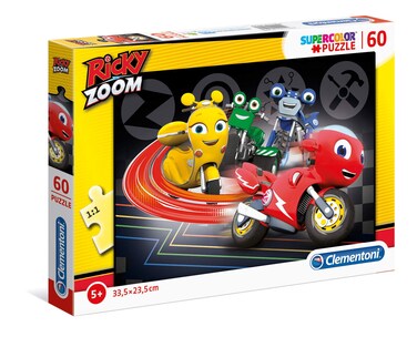 Clementoni - 27006 - Supercolor Puzzle - Ricky Zoom - 60 Pieces - Made in Italy - Puzzle Kids 5 Years +
