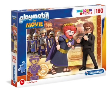 Clementoni 29162 Clementoni-29162-Supercolor Playmobil The Movie-180-Piece Puzzle for Children, Multicoloured