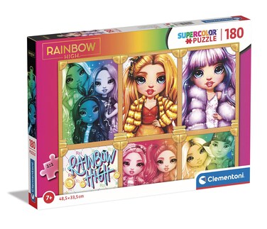 Clementoni 29777 Rainbow High Puzzle 180pcs Supercolor High-180 Pieces-Jigsaw Kids Age 7, Multicolor, Medium