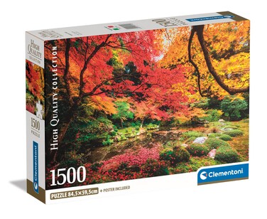 Clementoni 31710 Jigsaw Collection-Autumn Park 1500 Pieces-Poster Included, Puzzle for Adults 14-99 Years, Gift for Men/Women, Landscape, Made in Italy, Multicolor