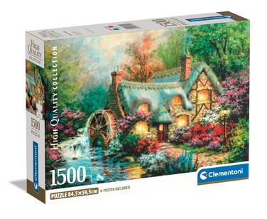 Clementoni Jigsaw Puzzle Collection - Country Retreat 1500 Pieces - Poster Included, Puzzle for Adults 14-99 Years, Gift for Men/Women, Landscape, Made in Italy, 31711