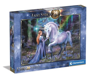Clementoni 31821 1500pcs Anne Stokes Collection-Bluebell Wood 1500 Pieces, Made in Italy, Jigsaw Puzzle for Adults, Multicolor, Medium