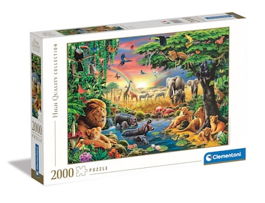 Clementoni Collection-The African Gathering-2000 Pieces-Puzzle, Horizontal, Fun for Adults, Made in Italy, Multicoloured, 32081
