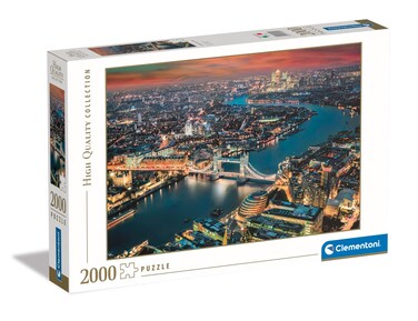 Clementoni - 32082 - Puzzle Collection - London Aerial View - 2000 Pieces - Adult Puzzle, Horizontal, Fun for Adults, Made in Italy