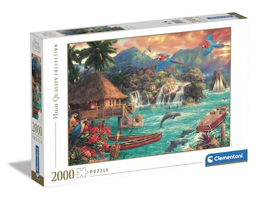 Clementoni - 32569 Collection - Island Life - 2000 Pieces - Made in Italy, Adult Jigsaw Puzzle 2000 Pieces, Landscape Puzzles, Fun for Adults