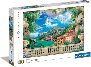 Clementoni - 33553 Collection Lush Terrace On Lake - Jigsaw Puzzle 3000 Pieces, Jigsaw Puzzle for Adults - Made in Italy