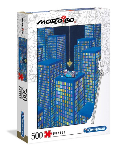 Clementoni - 35077 - Mordillo Puzzle - The Dinner - 500 Pieces - Made in Italy - Jigsaw Puzzles for Adult