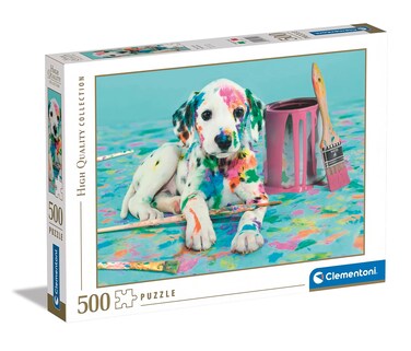 Clementoni - Funny Dalmatian - Puzzle of 500 Pieces - Patience and Thinking Game - Landscape Format - Net Image - 49 x 36 Cm - Ages 10+