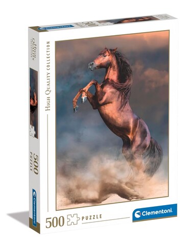 Clementoni Collection-Wild Red Stallion-500 Pieces-Puzzle, Vertical, Fun for Adults, Made in Italy, Multicoloured, 35521