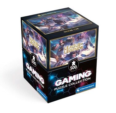 Clementoni - League of Legends Anime Cube Legends-500 Pieces, Horizontal, Fun for Adults, Video Game Puzzle, Made in Italy, Multicoloured, 35560