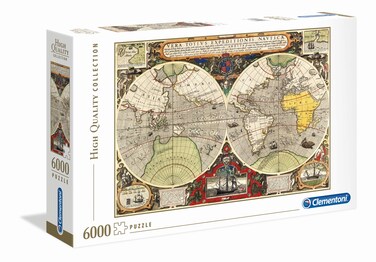 Clementoni - 36526 - Collection Puzzle - Antique Nautical Map - 6000 Pieces - Made in Italy - Jigsaw Puzzles for Adult
