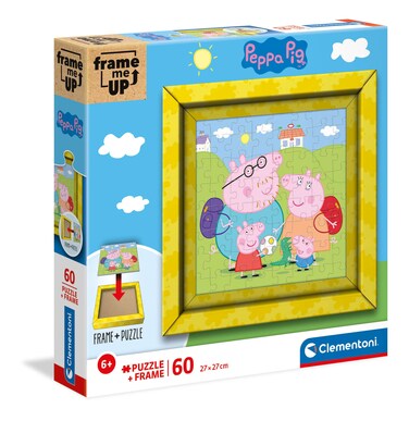 Clementoni 38809, Peppa Pig Frame Me Up Puzzle for Children - 60 Pieces, Ages 6 Years Plus