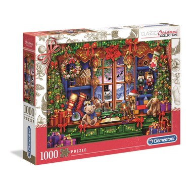 Clementoni - 39581 - Christmas Collection - Ye Old Christmas Shop - Adult Jigsaw Puzzle 1000 Pieces, Christmas Puzzle - Made in Italy, Adult Puzzle Clementoni